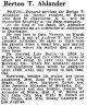 Ahlander Berton, obituary