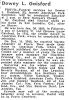 Gaisford Dewey, obituary